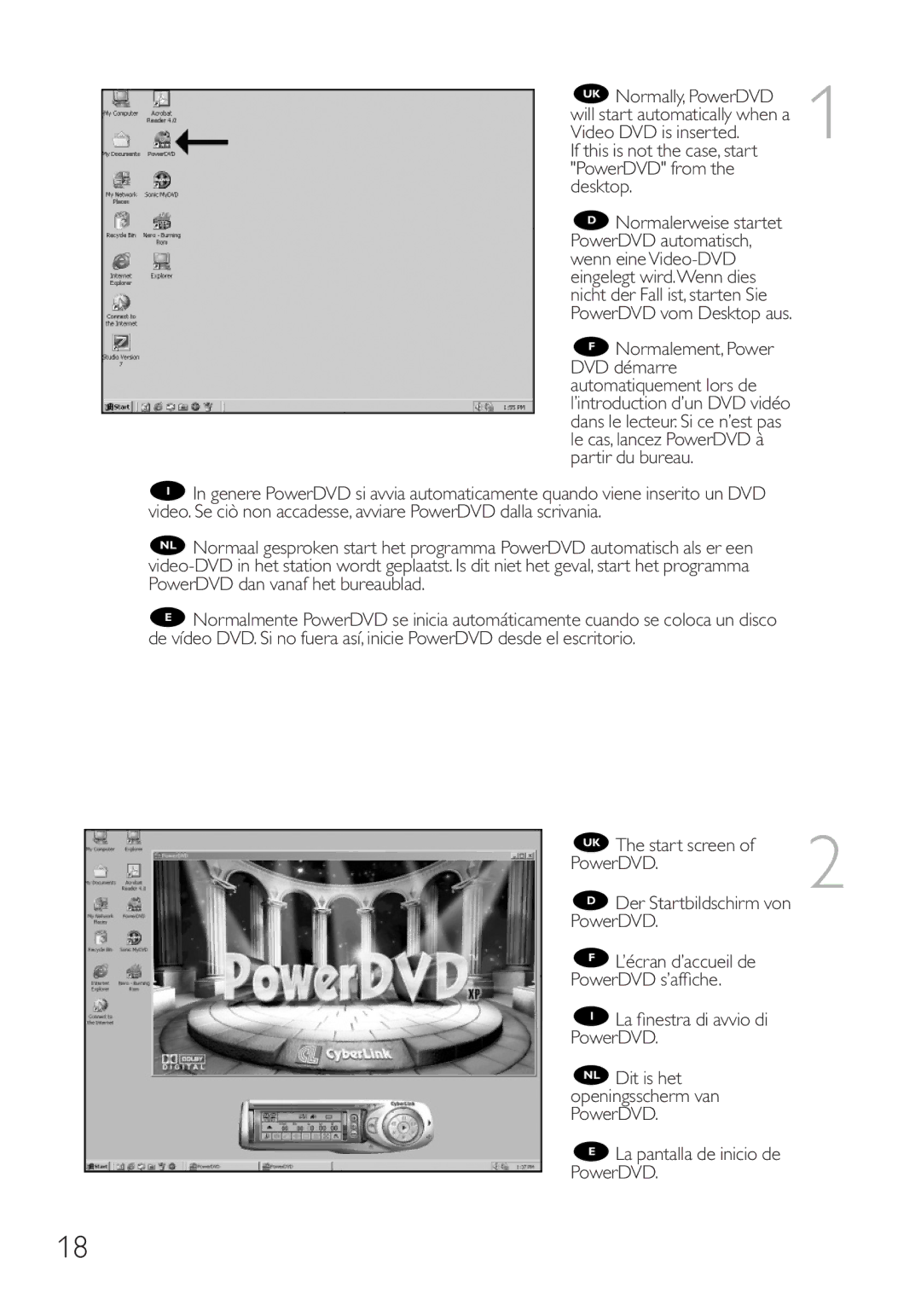 Philips RWDV3212 manual PowerDVD 