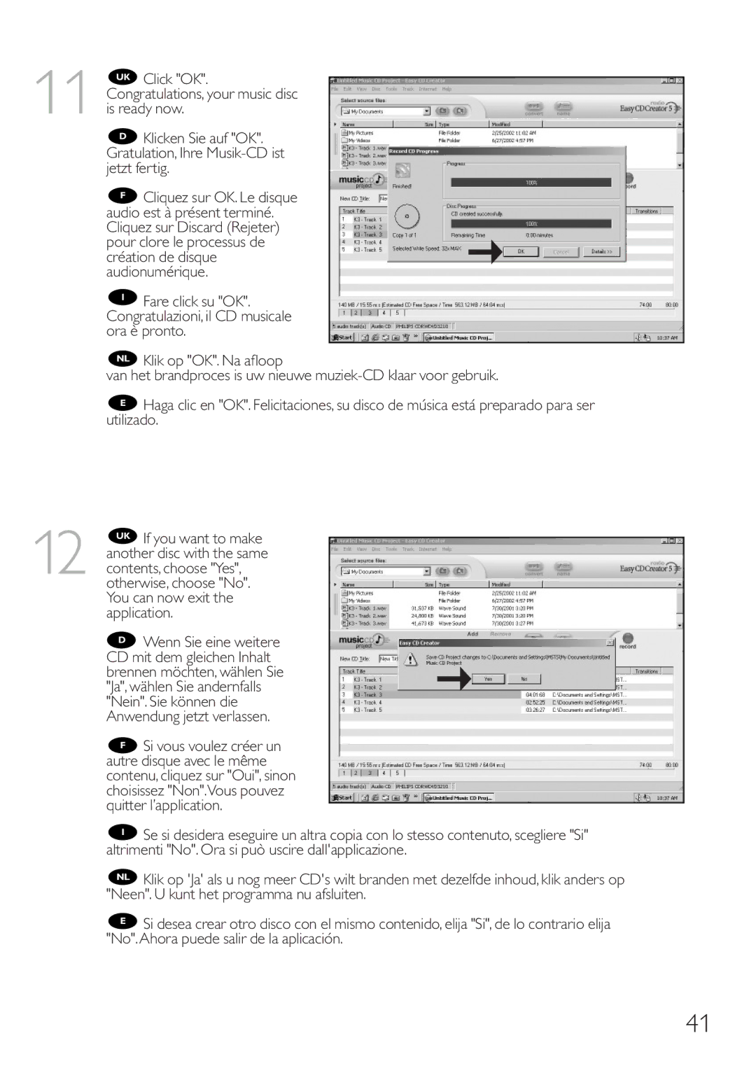 Philips RWDV3212 manual Wenn Sie eine weitere CD mit dem gleichen Inhalt 