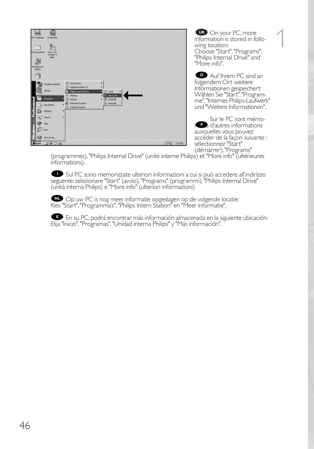 Philips RWDV3212 manual On your PC, more 