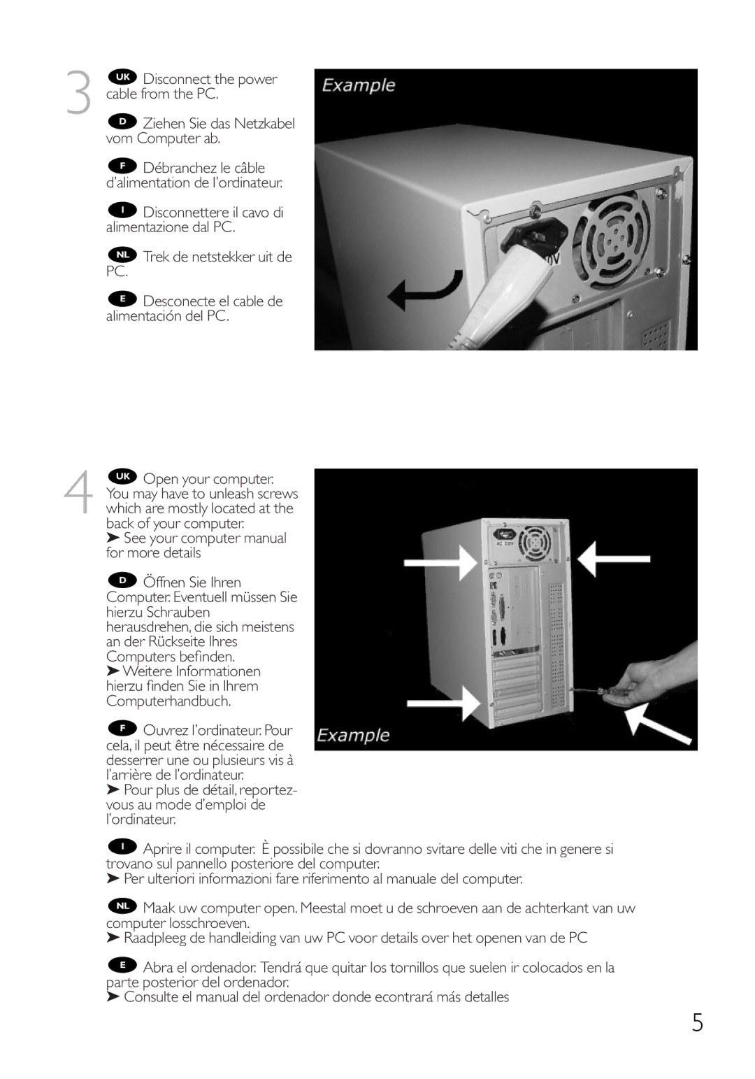 Philips RWDV3212 manual Débranchez le câble d’alimentation de l’ordinateur 