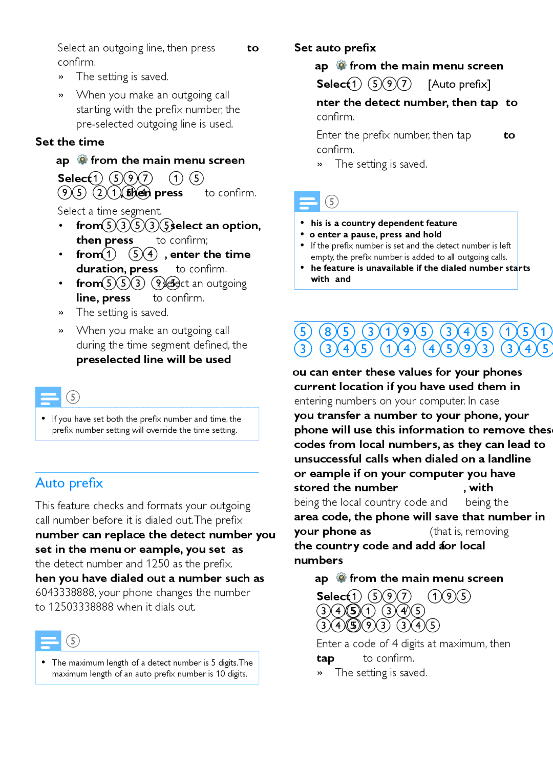 Philips S10A, s10 user manual Auto prefix 