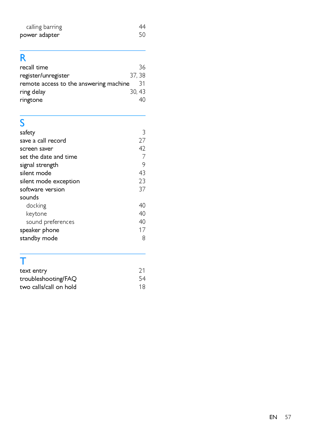 Philips S10A, s10 user manual Remote access to the answering machine 