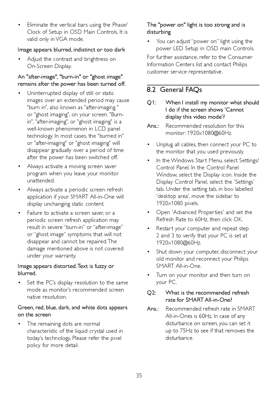 Philips S221C3 user manual General FAQs 