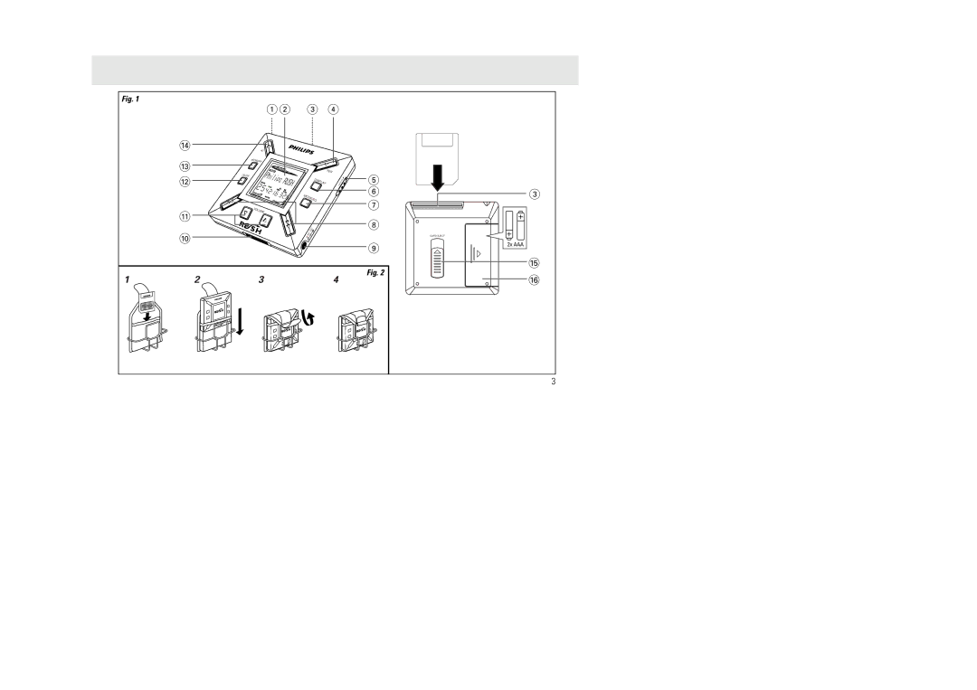 Philips SA 100, SA 106, SA 105 manual 2x AAA 