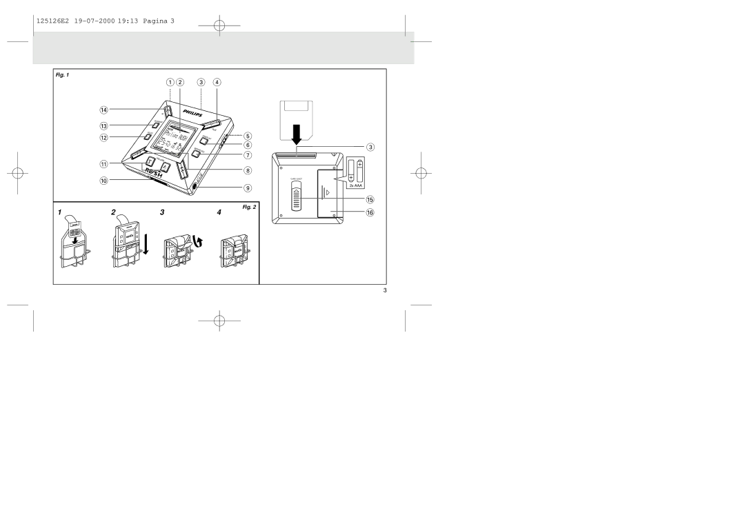 Philips SA 125, SA 126 manual 125126E2 19-07-2000 