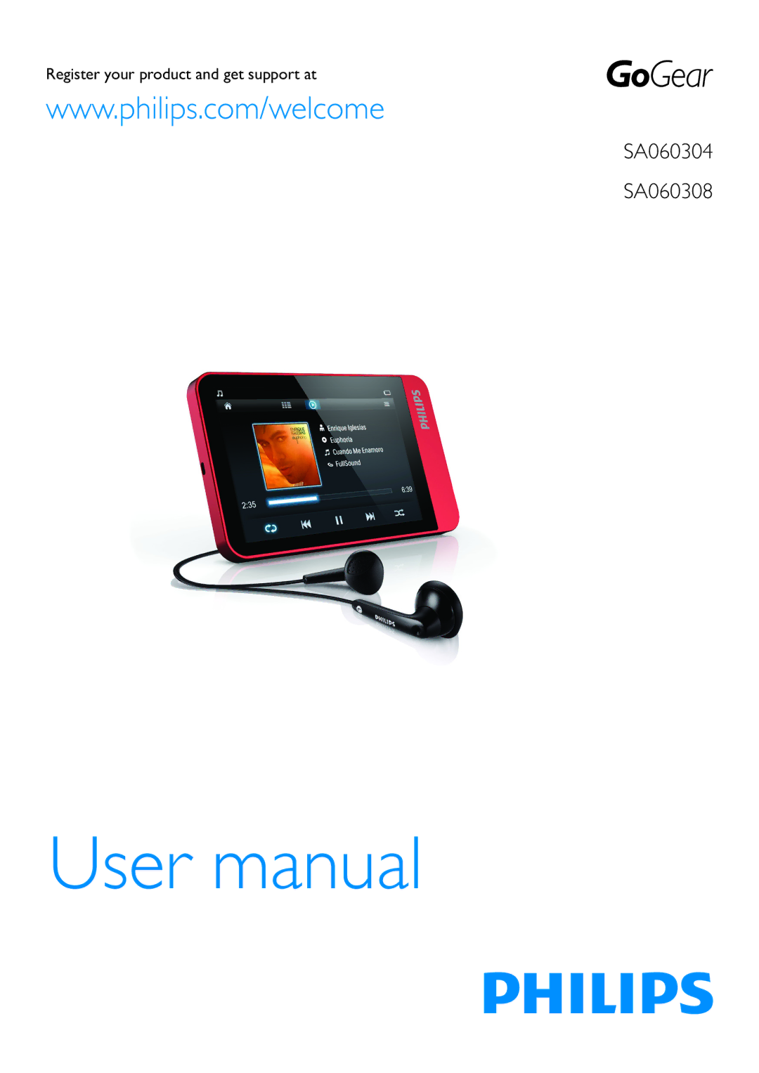 Philips SA060308, SA060304 user manual Register your product and get support at 