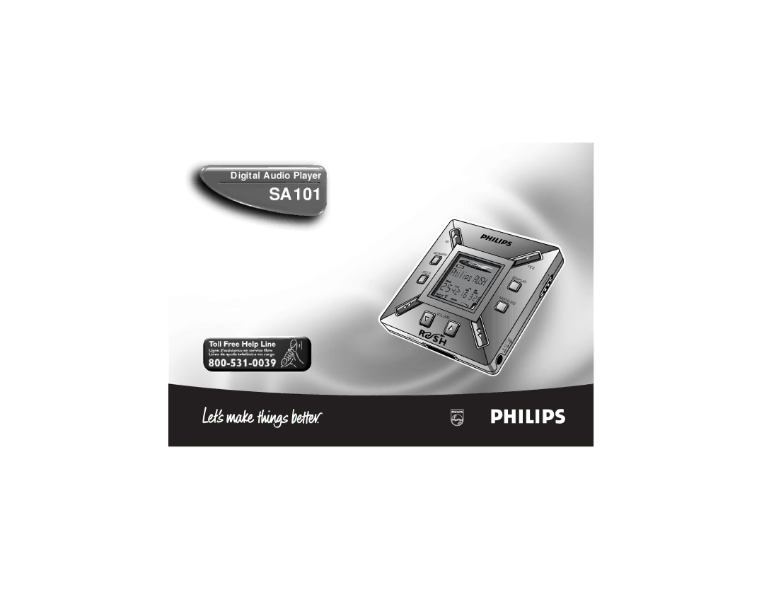 Philips SA101 manual 