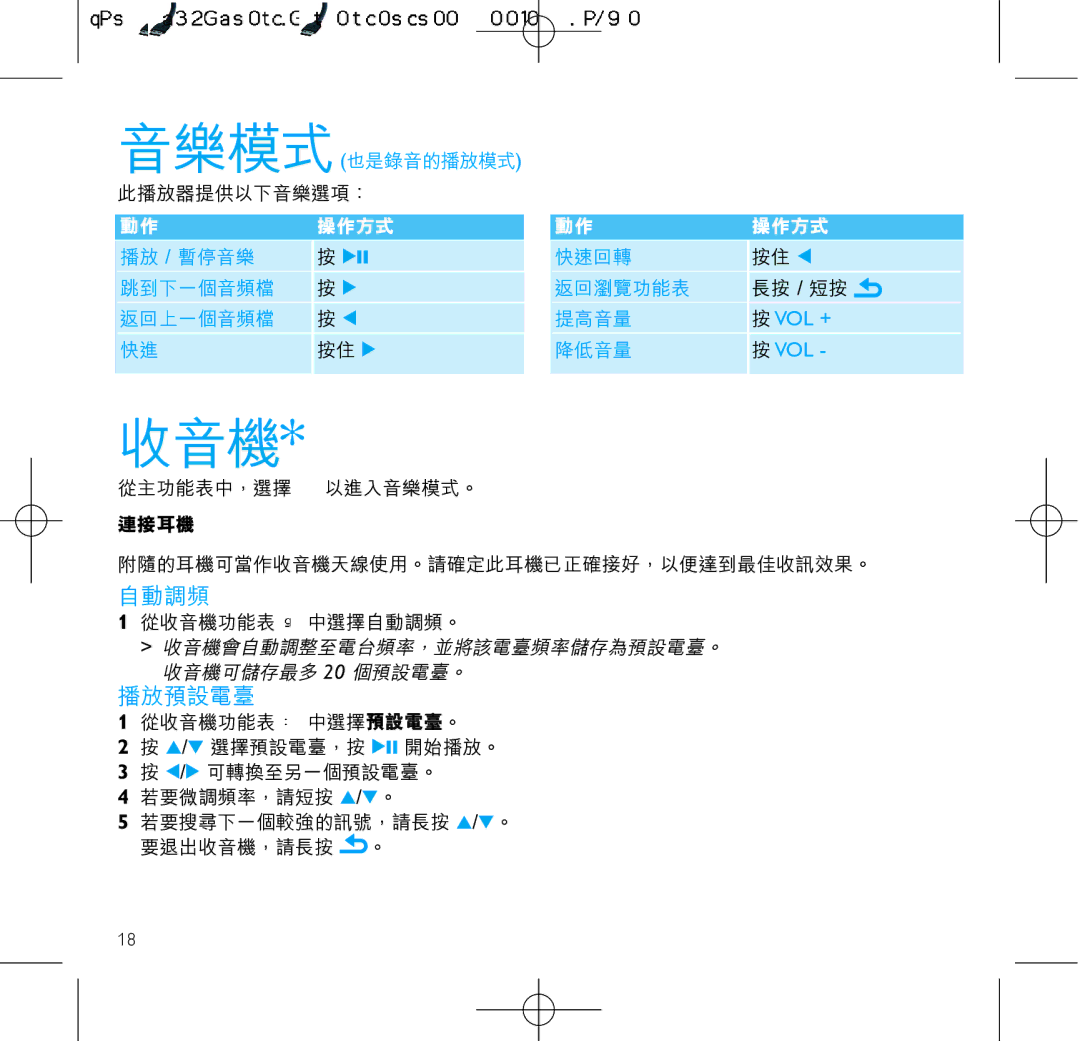 Philips SA2885, SA2816, SA2815, SA2846, SA2826, SA2825, SA2886 manual 收音機, 播放預設電臺 