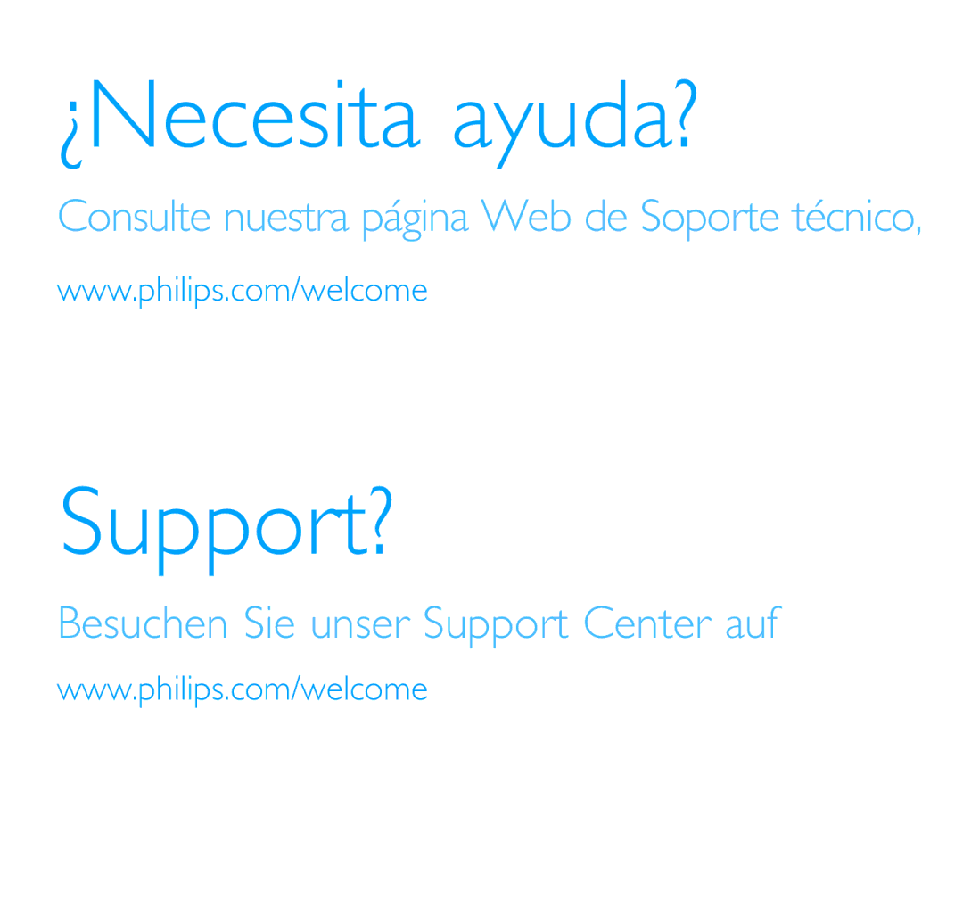 Philips SA2885, SA2845, SA2816, SA2815, SA2846, SA2826, SA2825, SA2886 quick start ¿Necesita ayuda? 