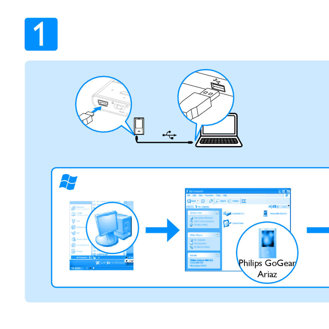 Philips SA2ARA08, SA2ARA16, SA2ARA04 quick start Philips GoGear Ariaz 