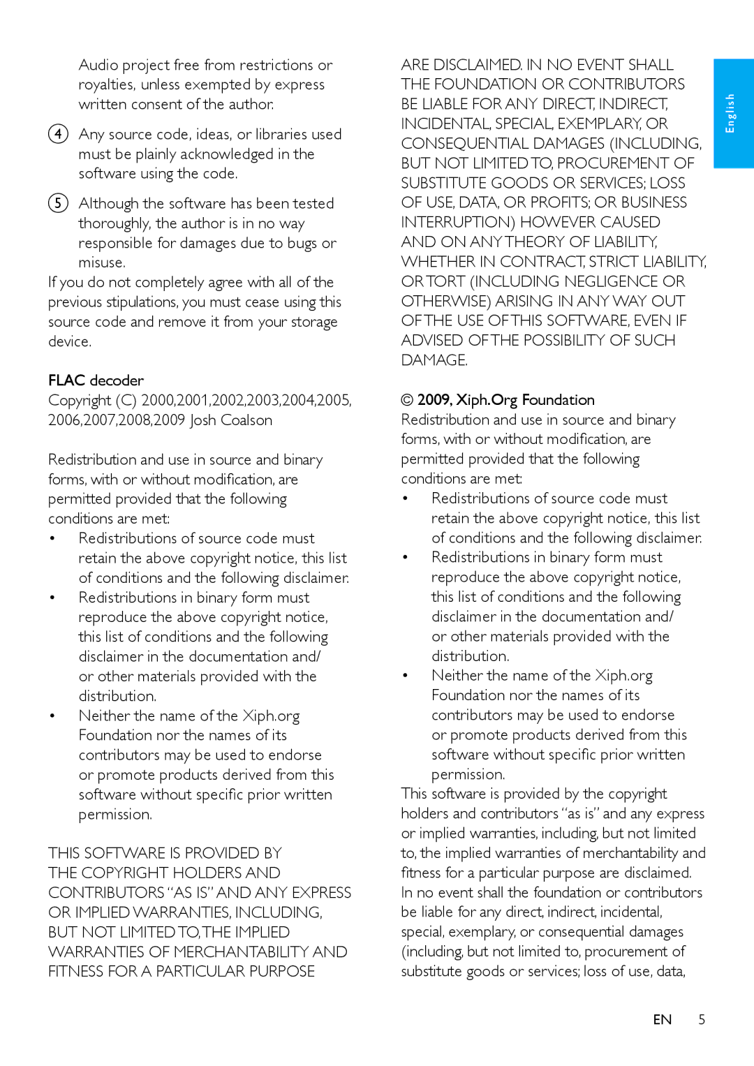 Philips SA2MUS32, SA2MUS08S/17, SA2MUS16 user manual English 