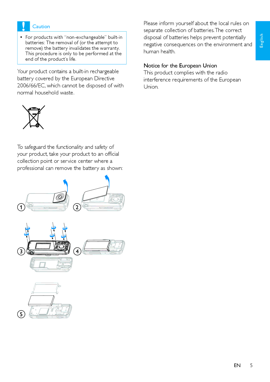 Philips SA2MXX08 user manual G l i s h 