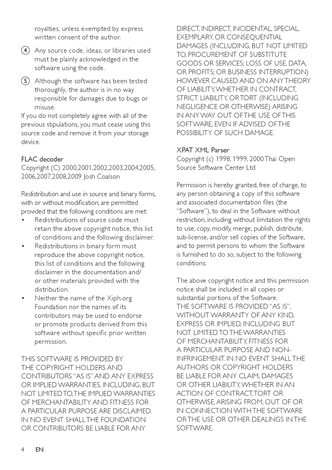 Philips SA2SPK08, SA2SPK/00, SA2SPK04, SA2SPK02 user manual Xpat XML Parser 