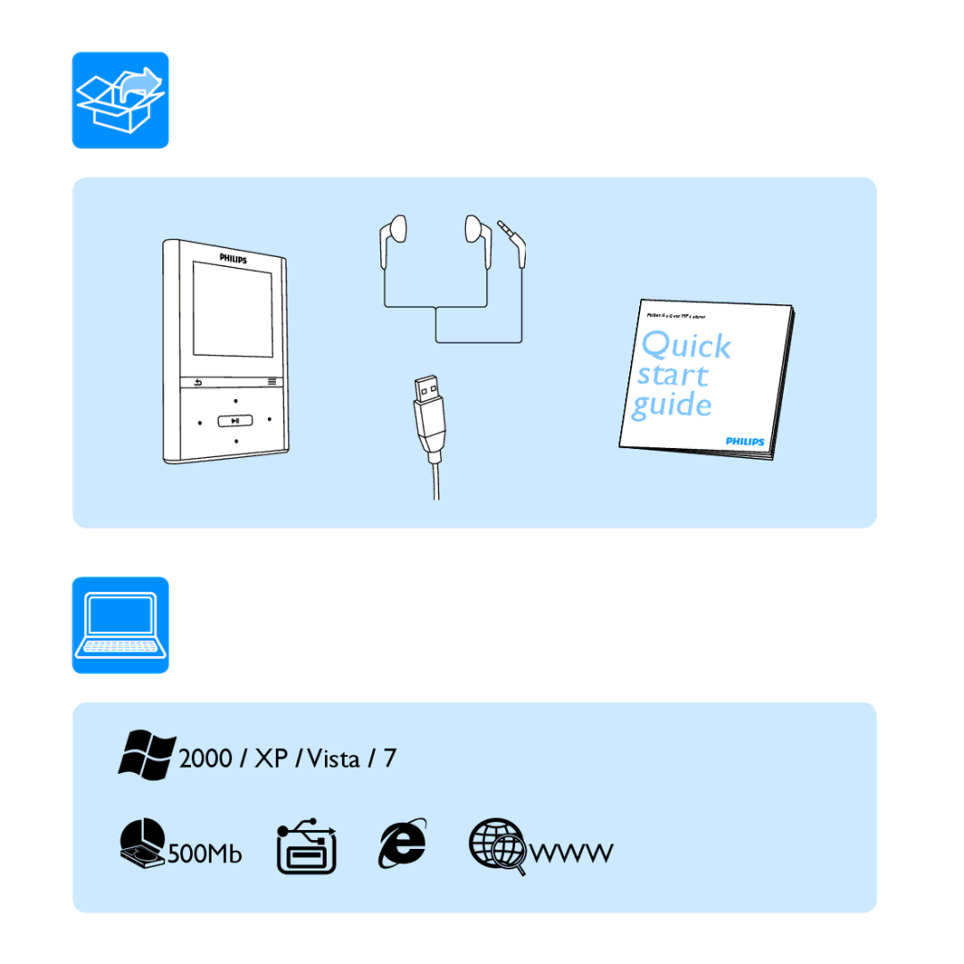 Philips SA2VBE16, SA2VBE08, SA2VBE04 quick start Quick 