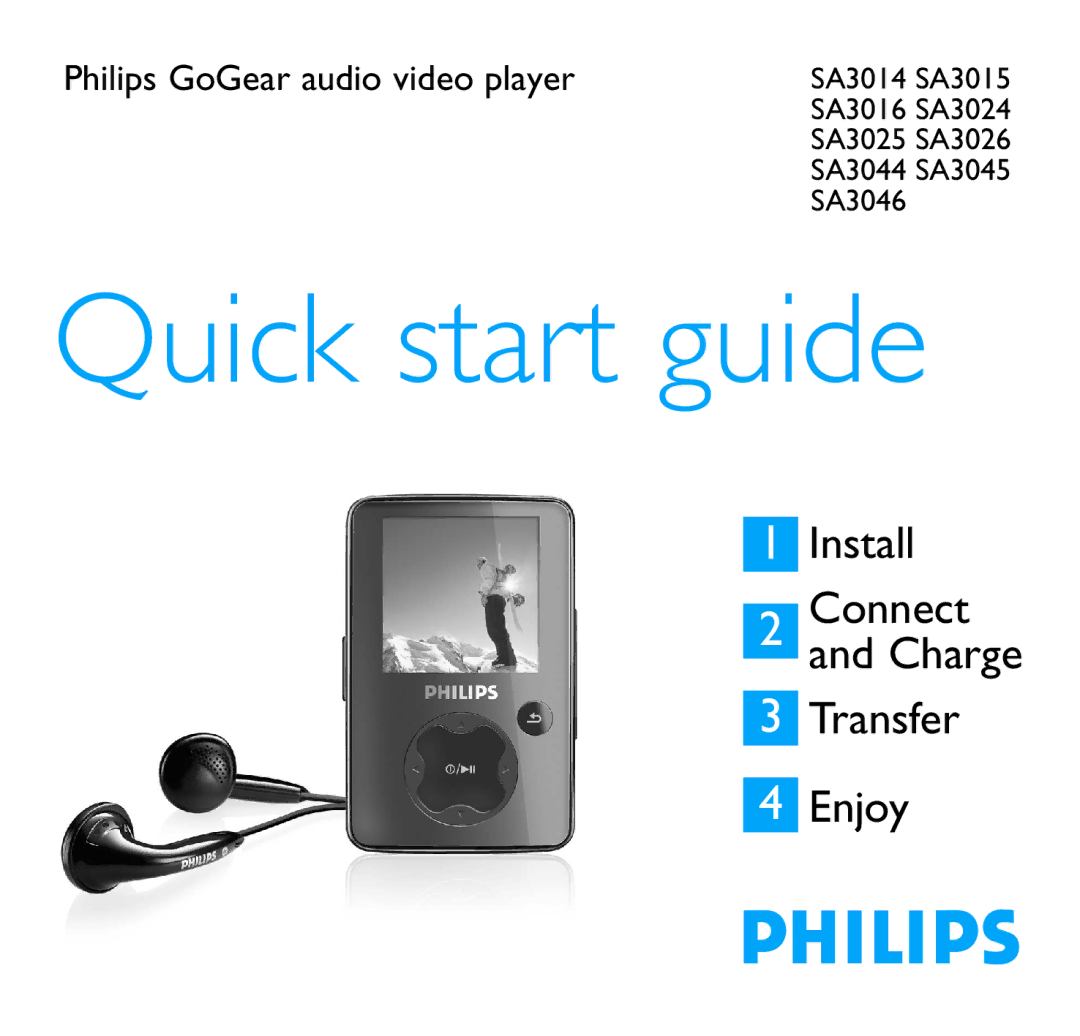 Philips SA3014 quick start Quick start guide 