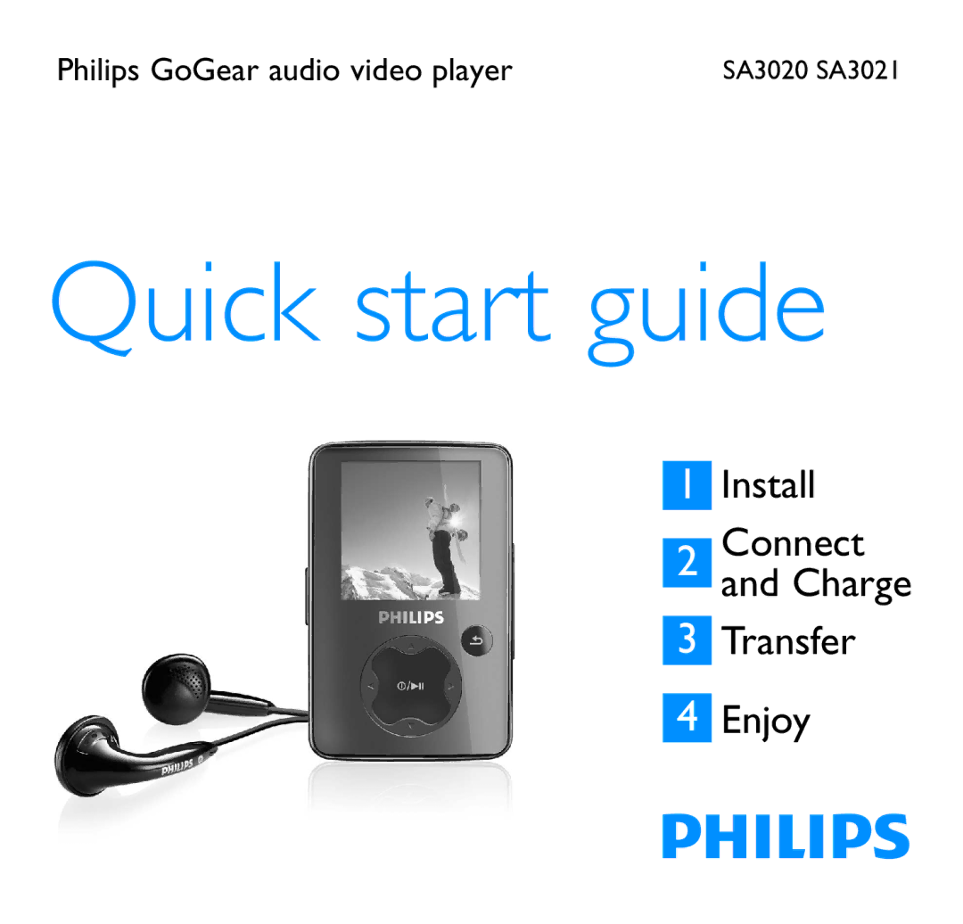 Philips SA3020, SA3021 quick start Quick start guide 