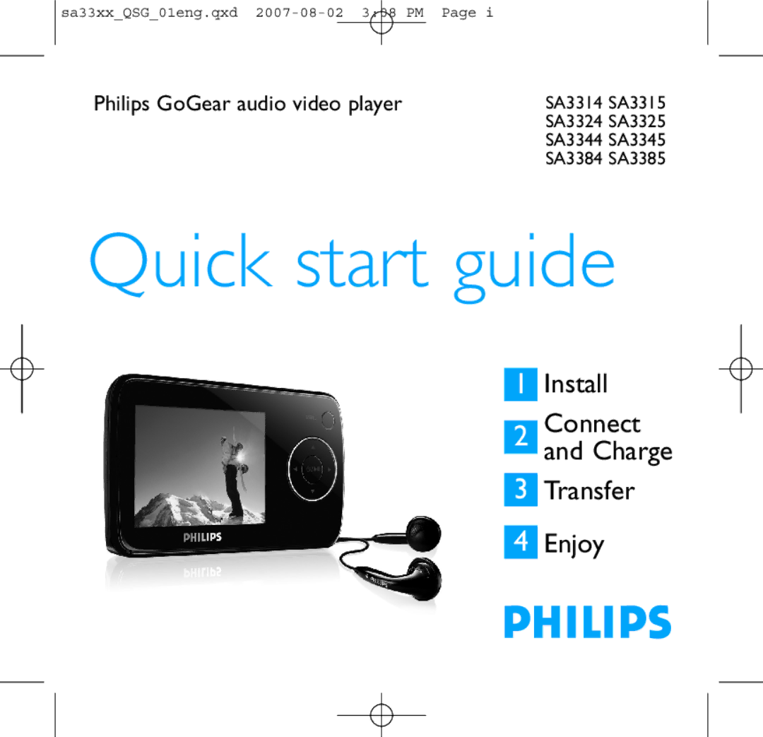 Philips SA3315 quick start Quick start guide 