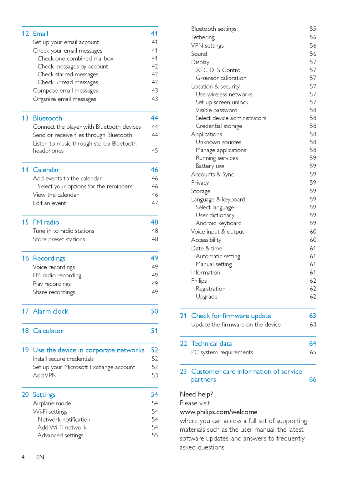 Philips SA3CNT32, SA3CNT08, SA3CNT16 user manual Need help?,  En 