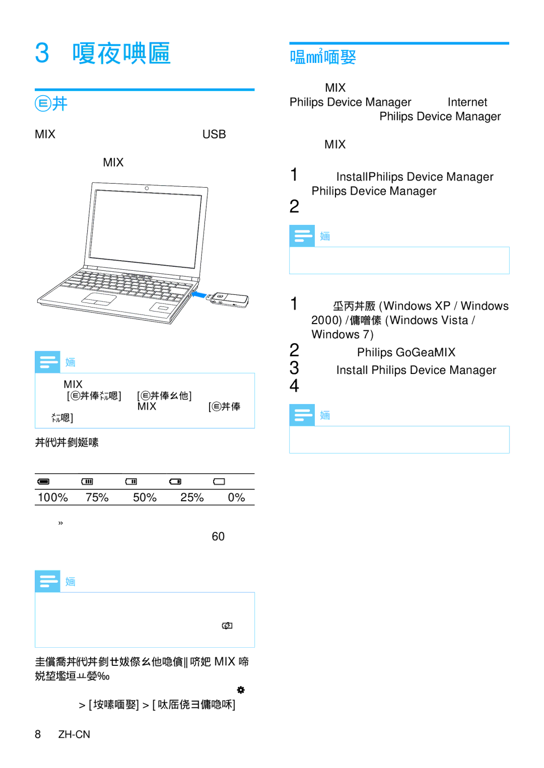 Philips SA3MXX02, SA3MXX08, SA3MXX04 manual Mixusb MIX 