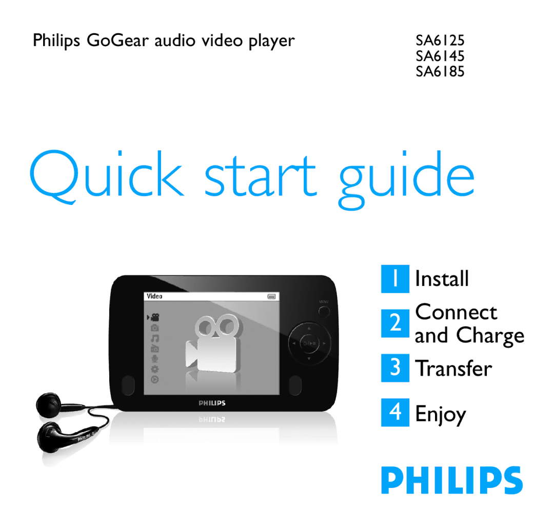 Philips SA6145, SA6185, SA6125 quick start Quick start guide 