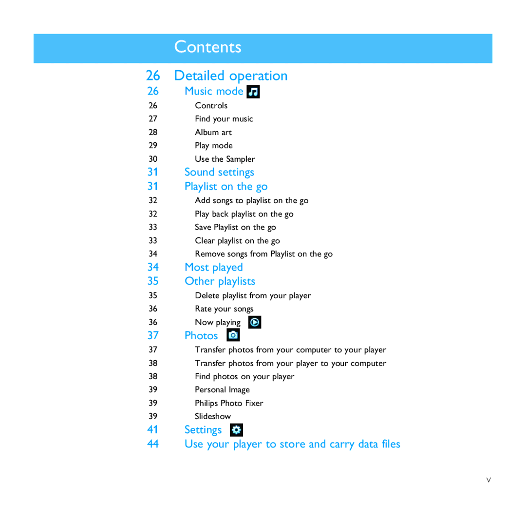 Philips SA9100 user manual Detailed operation 