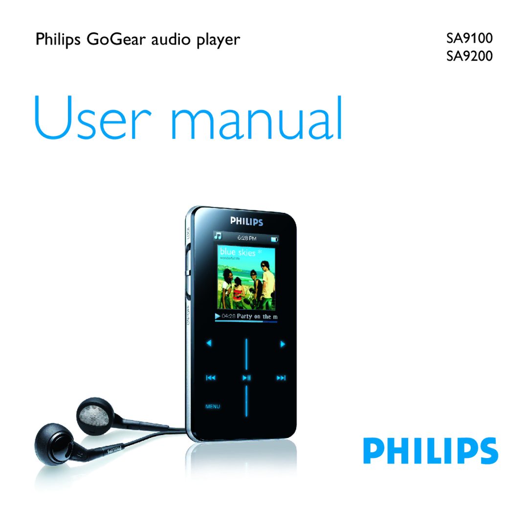 Philips SA9100/SA9200 user manual Philips GoGear audio player 