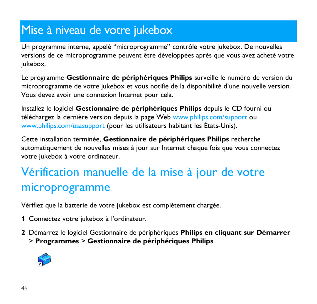 Philips SA9100, SA9200 manual Mise à niveau de votre jukebox 
