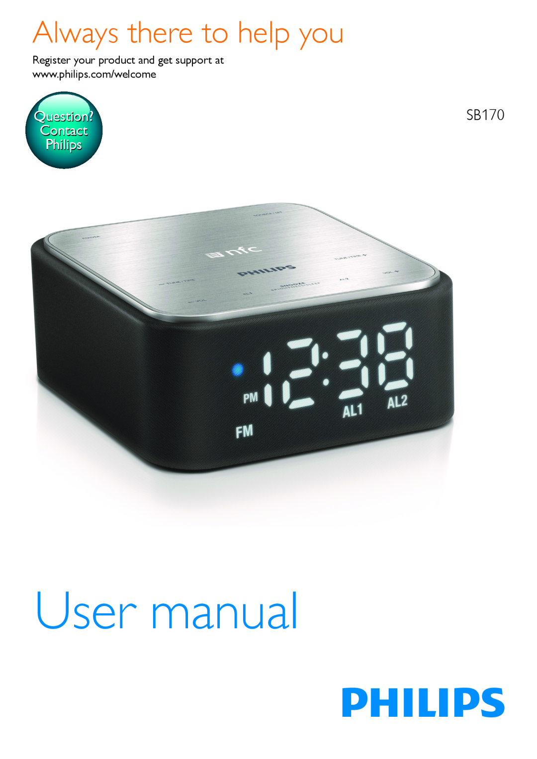 Philips SB170 user manual User manual, Always there to help you, Contact, Question?, Philips 