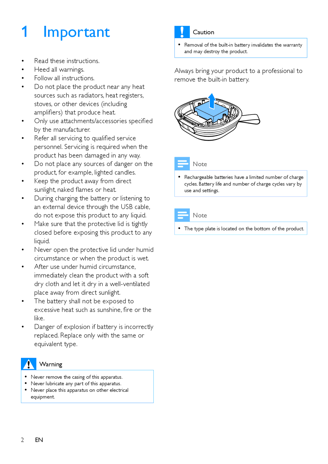 Philips SB2000 user manual 