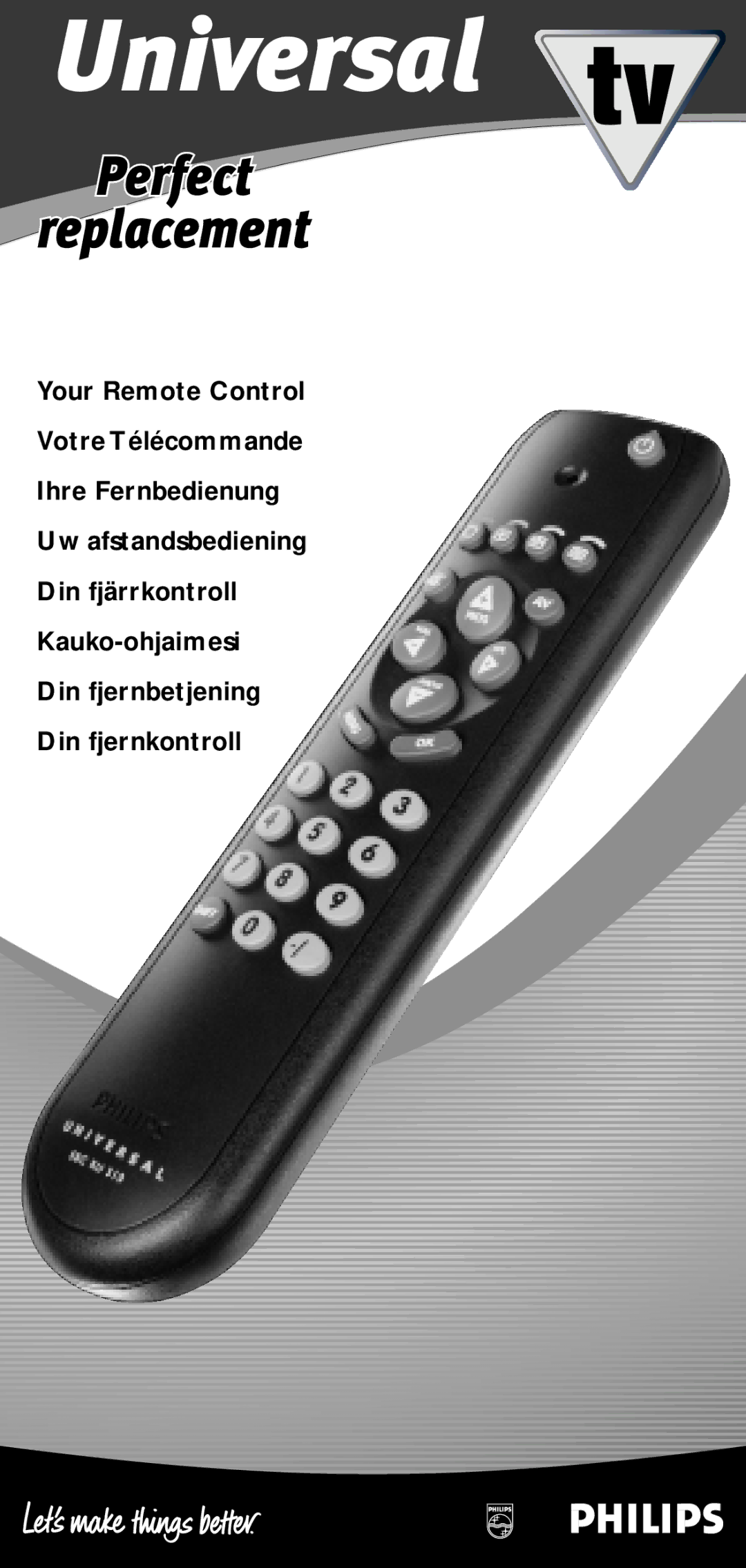 Philips SBC RU 510 manual Universal tv 