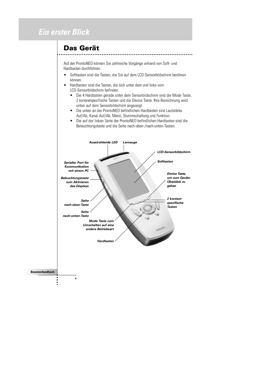 Philips SBC RU 930 manual Das Gerät 