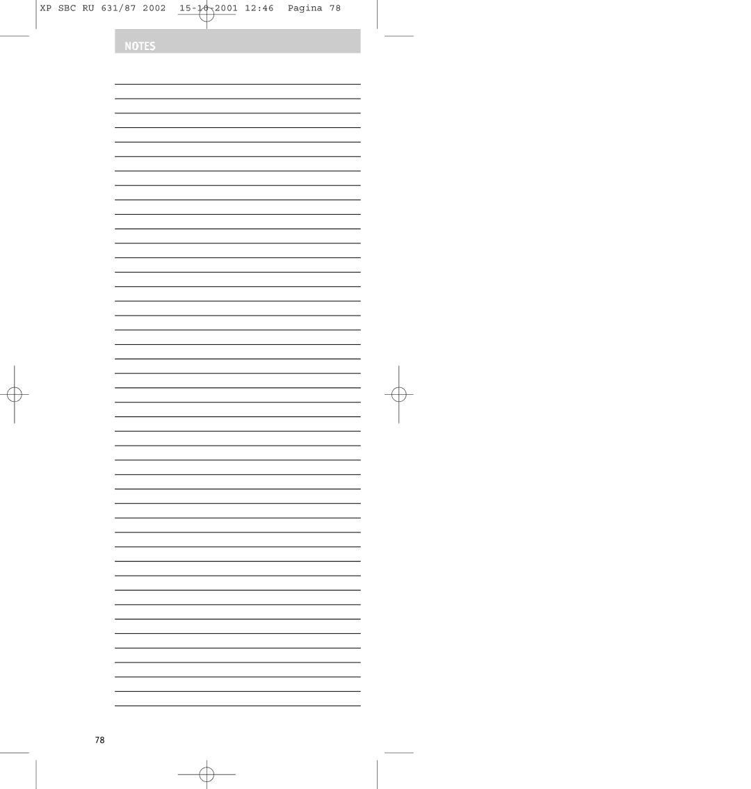 Philips SBC RU631/87 manual XP SBC RU 631/87 2002 15-10-2001 1246 Pagina 