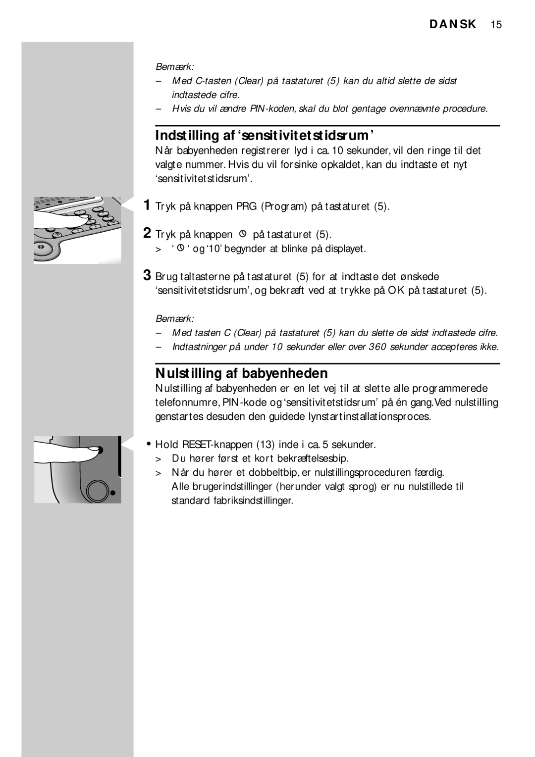 Philips SBC SC469 manual Dansk 