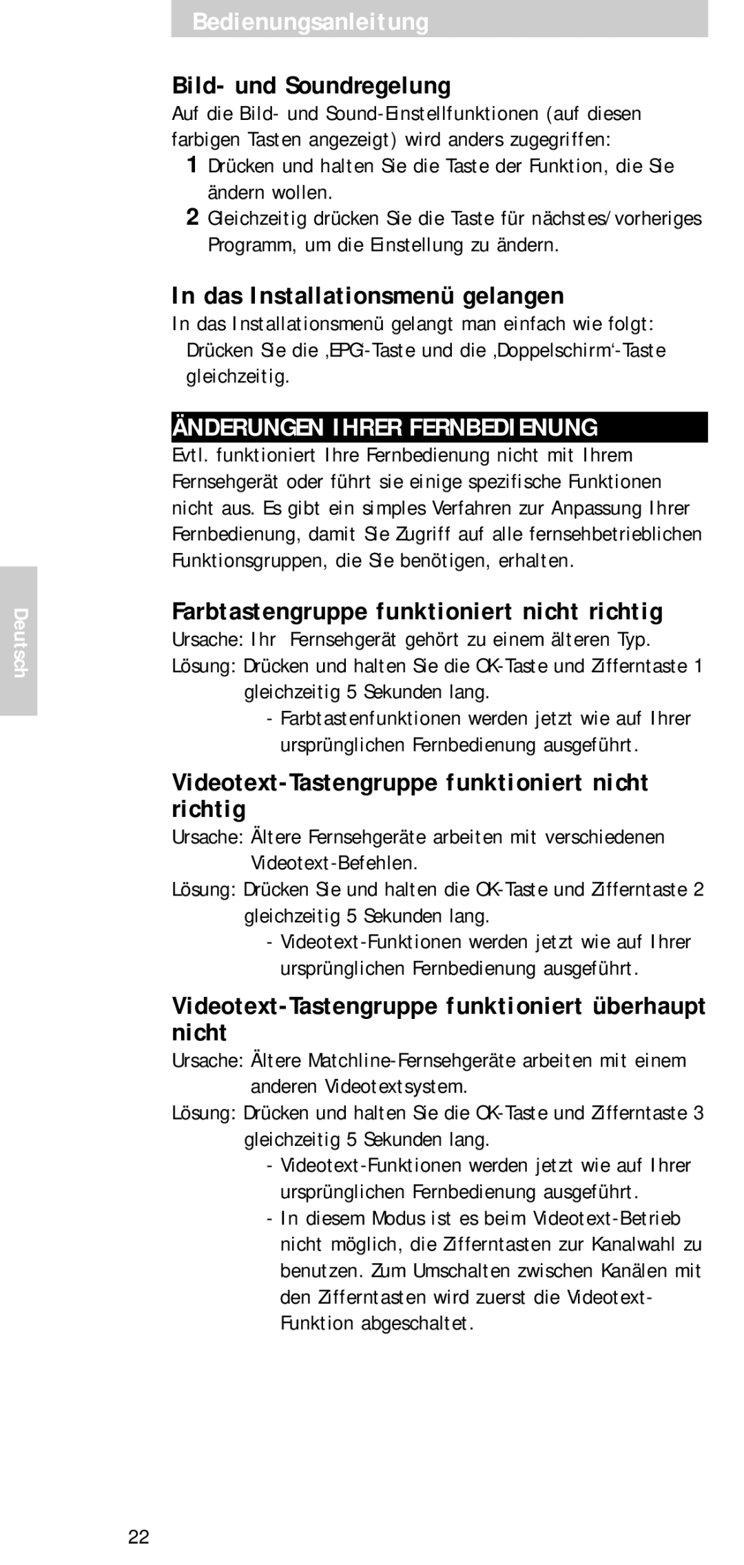 Philips SBCRP520/00 manual Änderungen Ihrer Fernbedienung 