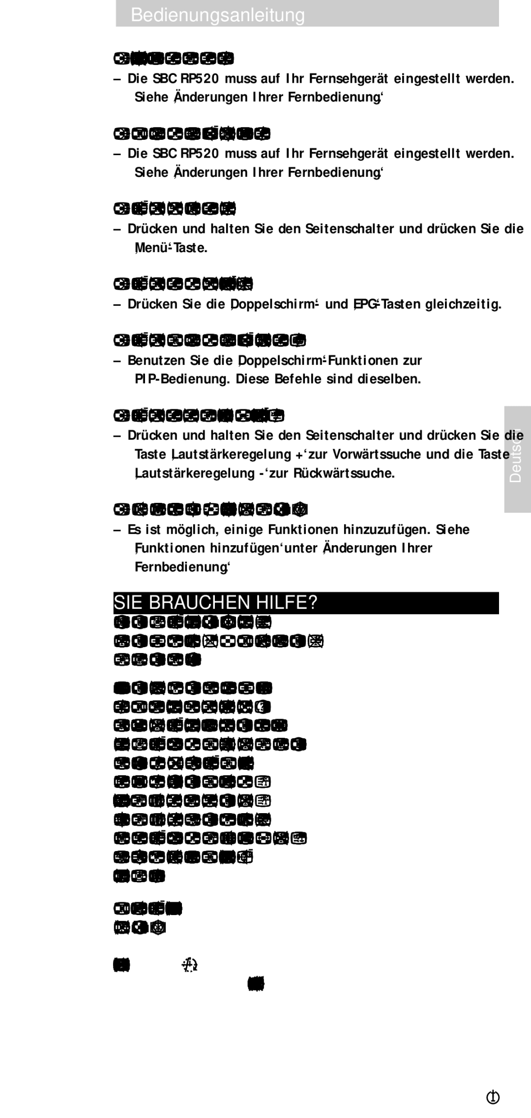 Philips SBCRP520/00 manual SIE Brauchen HILFE? 