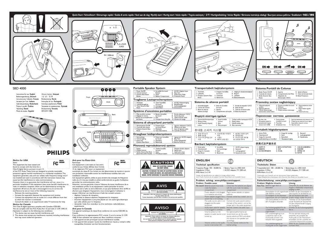 Philips SBD4000/27 manual 