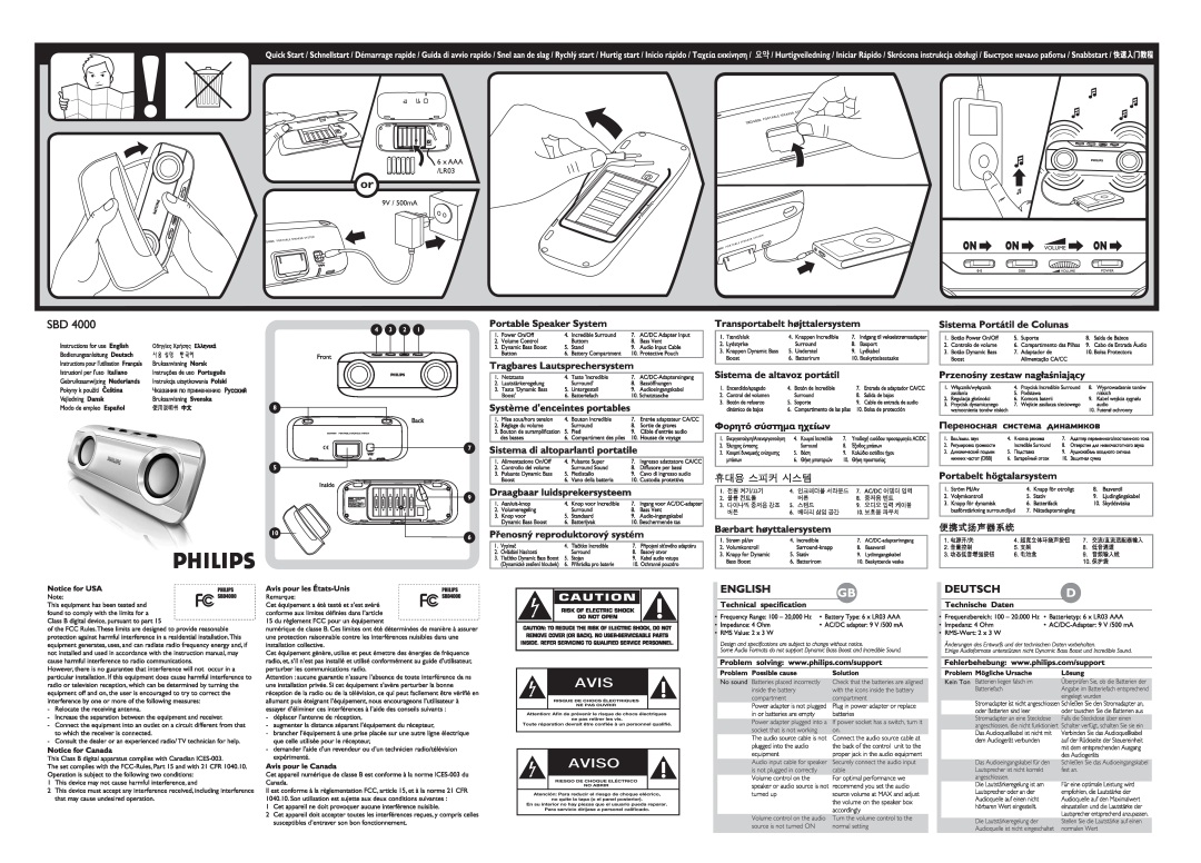 Philips SBD4000/27 manual 