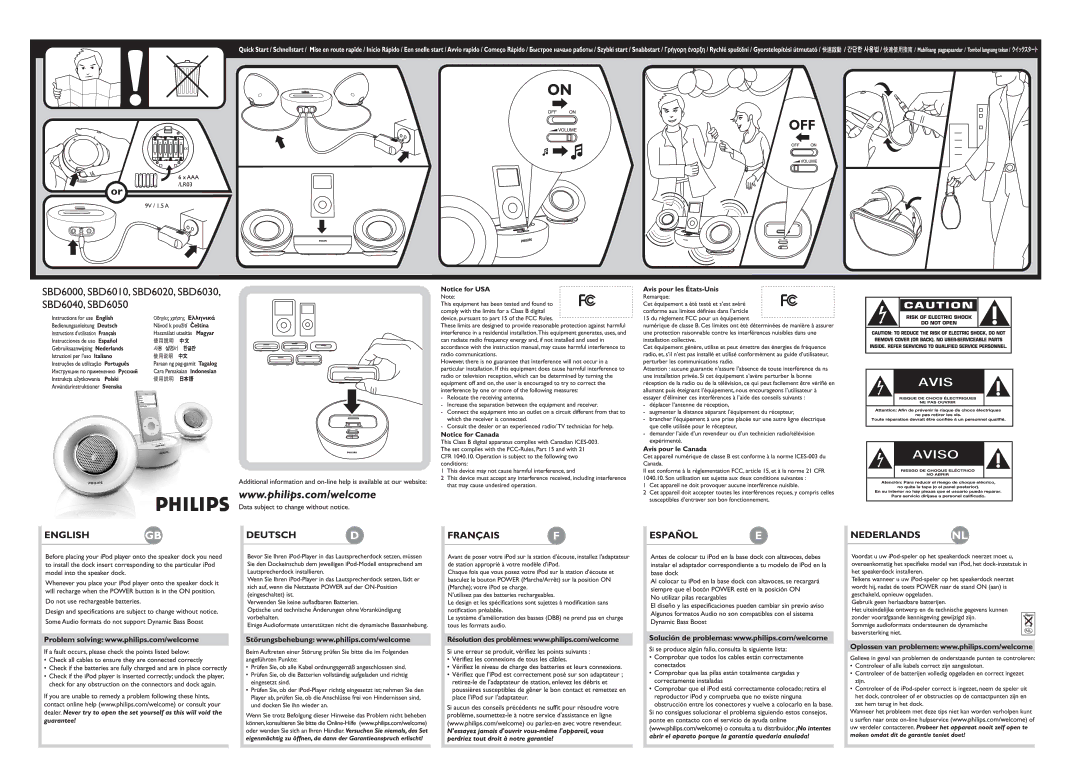 Philips SBD6010/27 manual 