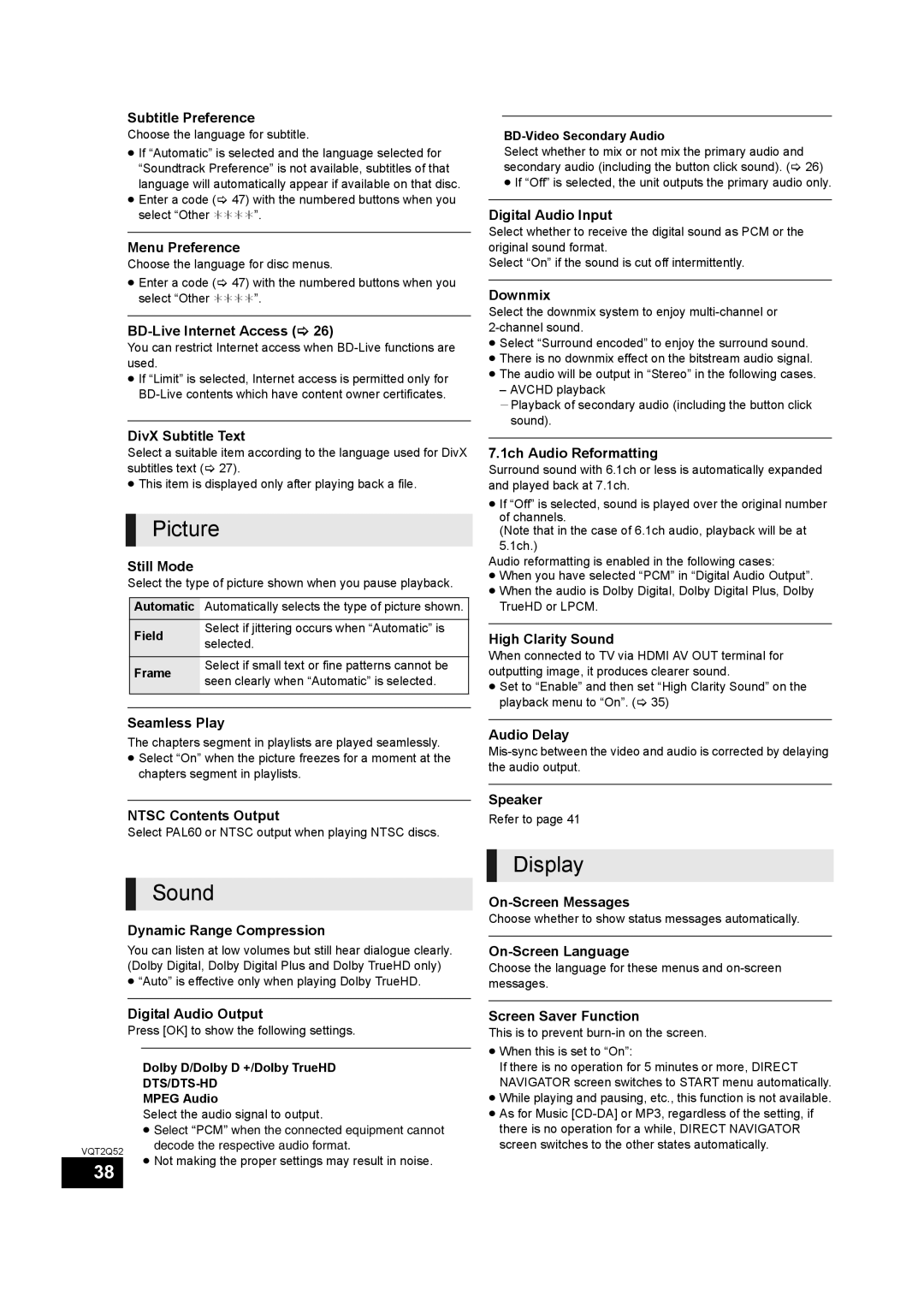 Philips SC-BT735 operating instructions Display 