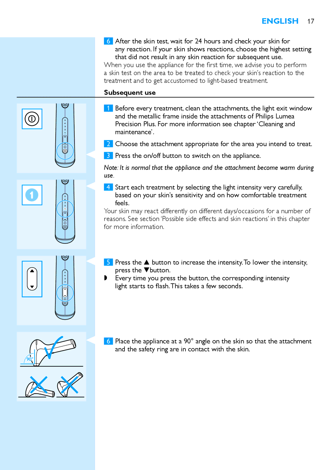 Philips SC2003 user manual Subsequent use 