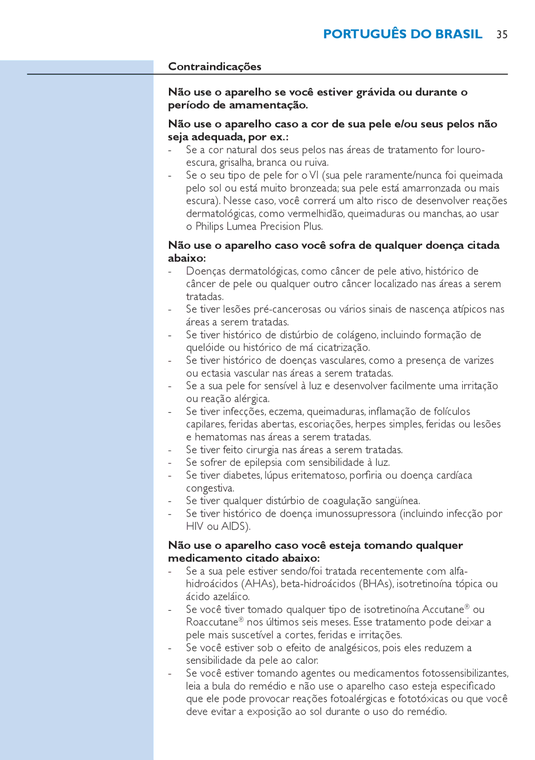 Philips SC2003 user manual Português do Brasil 