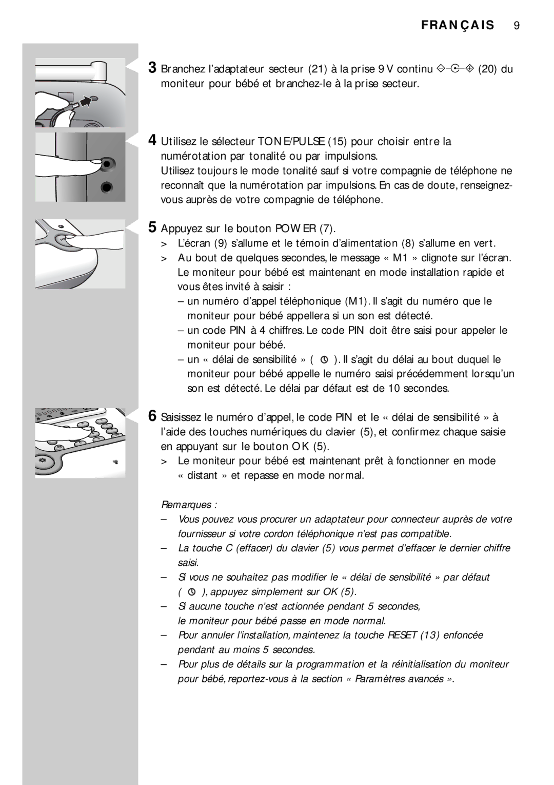 Philips SC469SBC manual Remarques 