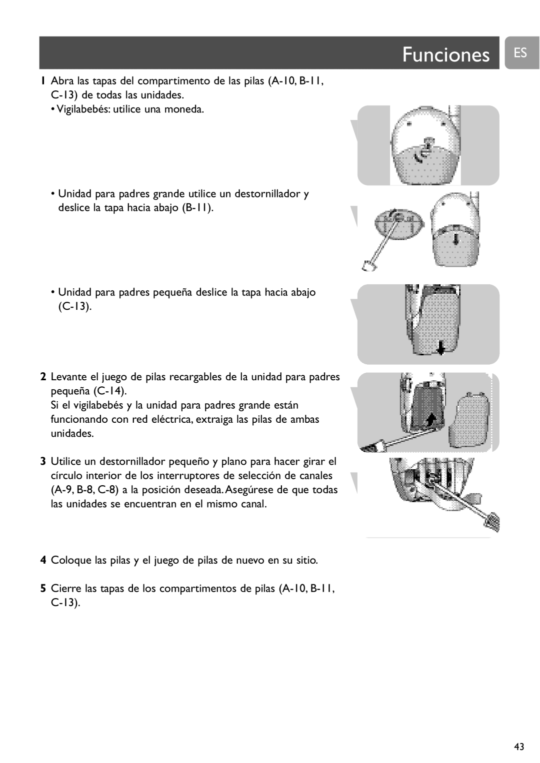 Philips SCD450 user manual Funciones ES 