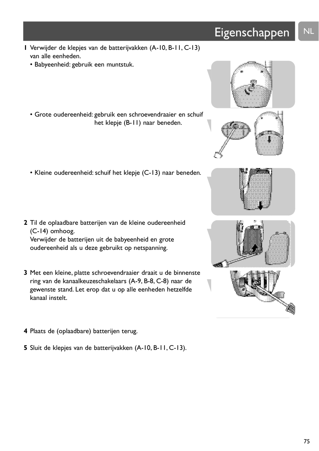 Philips SCD450 user manual Eigenschappen NL 