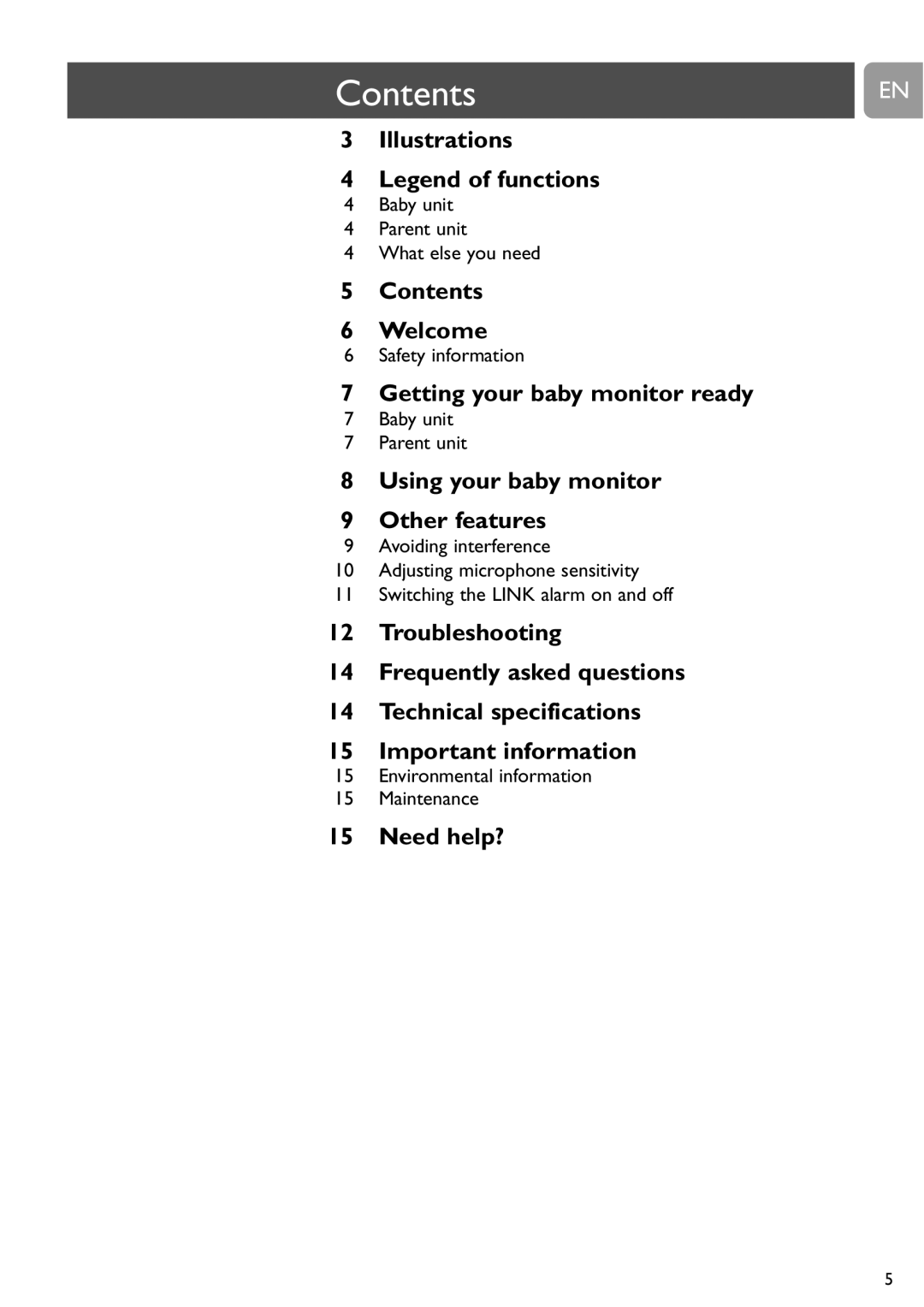 Philips SCD463 user manual Contents 