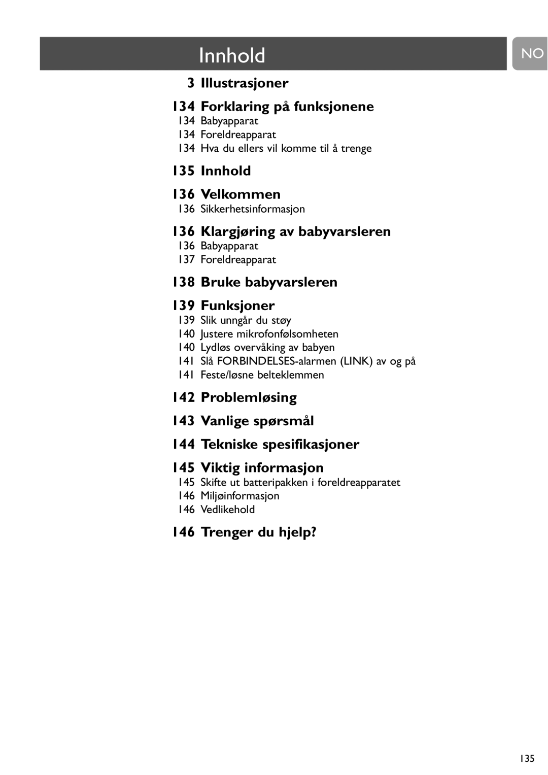 Philips SCD468 user manual Innhold 