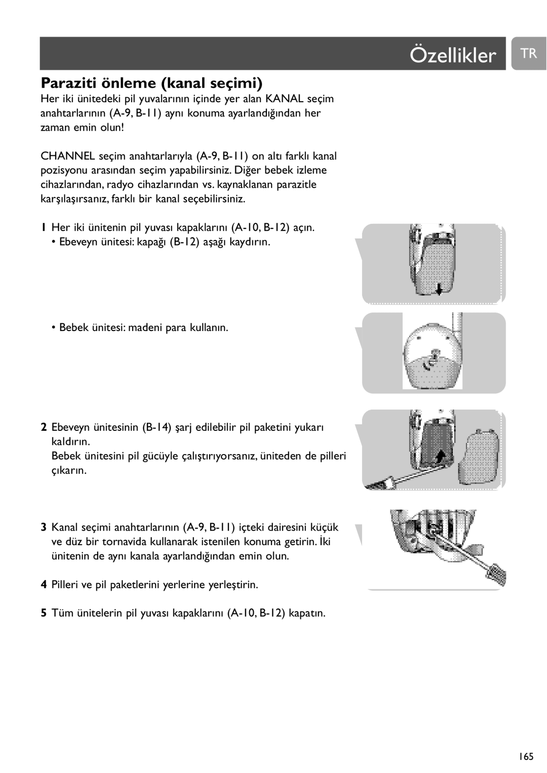 Philips SCD468 user manual Özellikler TR, Paraziti önleme kanal seçimi 