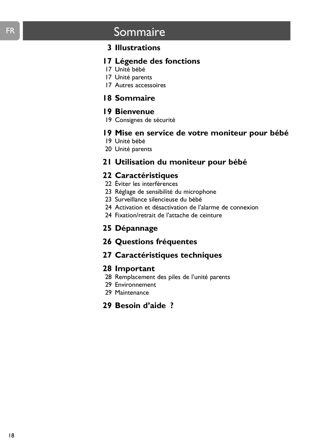 Philips SCD468 user manual FRSommaire 