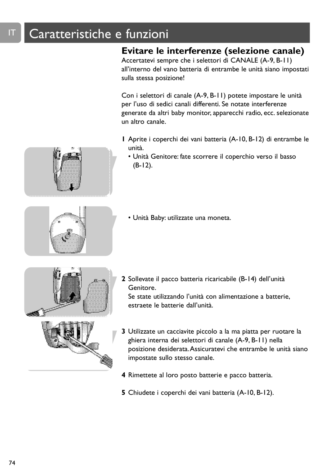 Philips SCD468 user manual IT Caratteristiche e funzioni, Evitare le interferenze selezione canale 