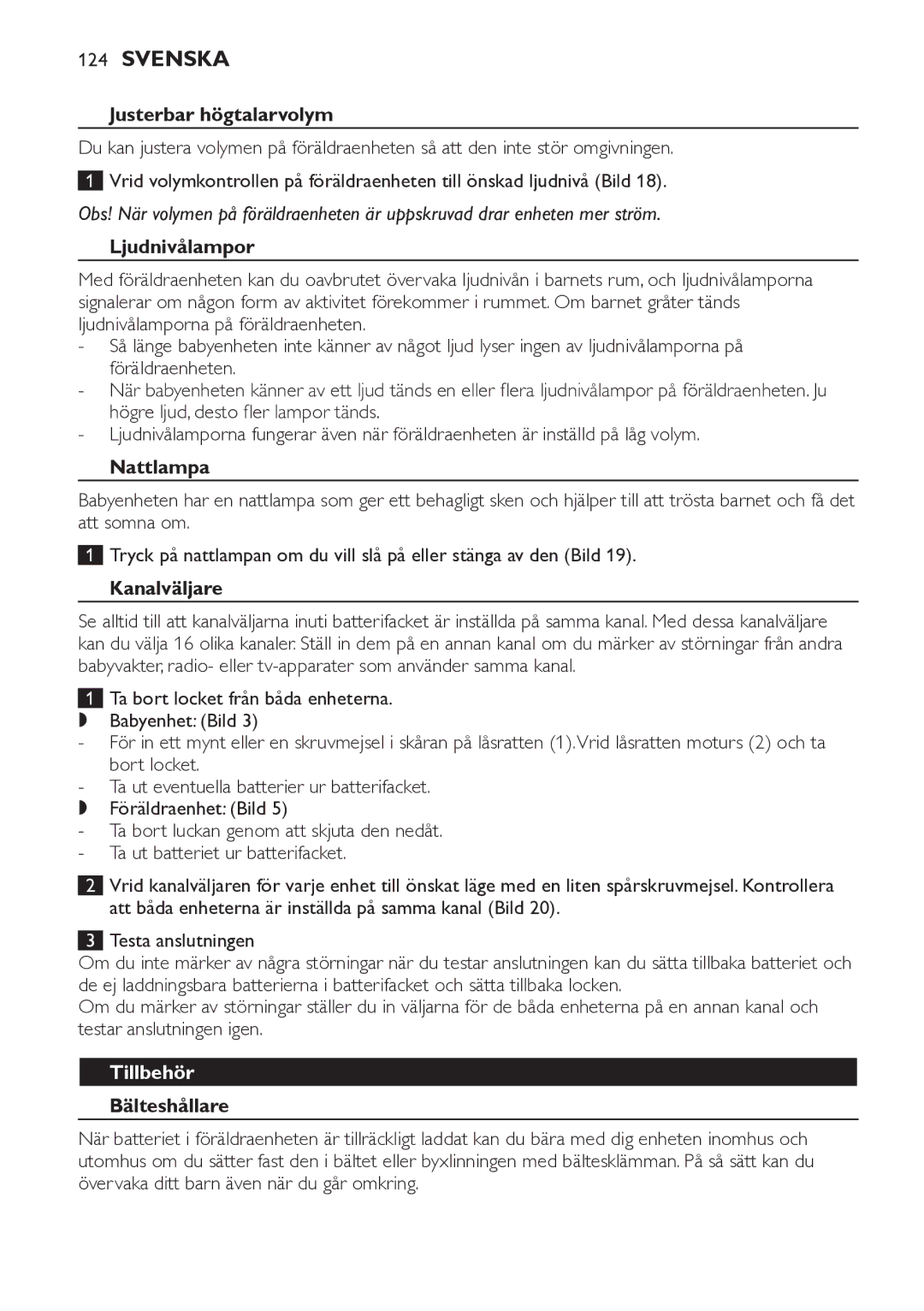 Philips SCD481 manual Tillbehör 